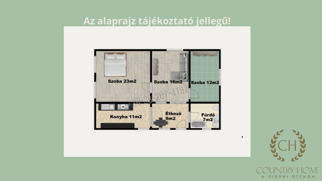 Eladó családi ház, Kisteleken 37.9 M Ft, 3 szobás