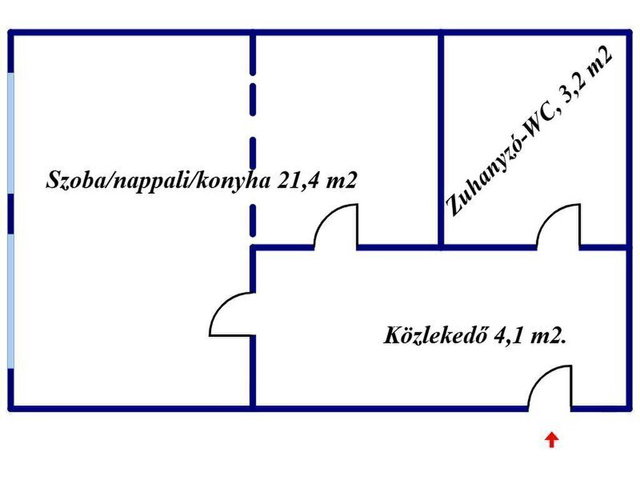 Eladó téglalakás, Nyíregyházán 28.8 M Ft, 1 szobás
