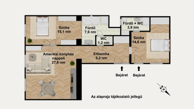Eladó téglalakás, Budapesten, VI. kerületben 154.9 M Ft