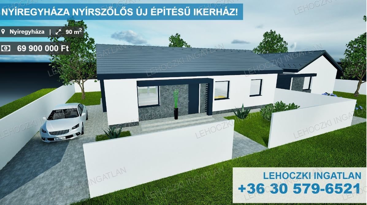 Ikerház · 4 hálószoba · 90 m² · 69.900.000 Ft