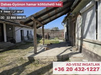 Eladó családi ház, Dabason 22 M Ft, 2 szobás
