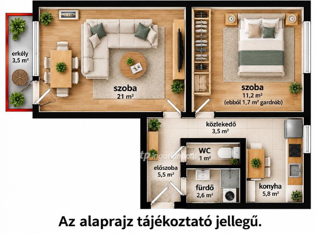 Eladó panellakás, Százhalombattán 64.9 M Ft, 2 szobás