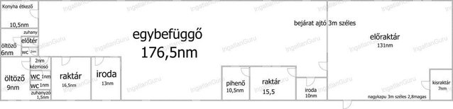 Kiadó ipari ingatlan, Kecskeméten 800 E Ft / hó