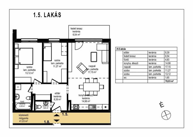 Eladó téglalakás, Komáromban, Laktanya közben 76.5 M Ft