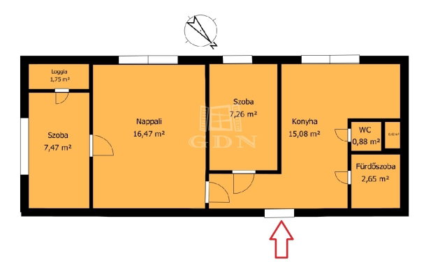 Eladó panellakás, Miskolcon 35.9 M Ft, 1+2 szobás