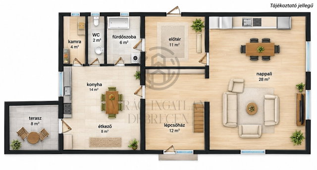 Eladó családi ház, Debrecenben 122 M Ft, 3 szobás