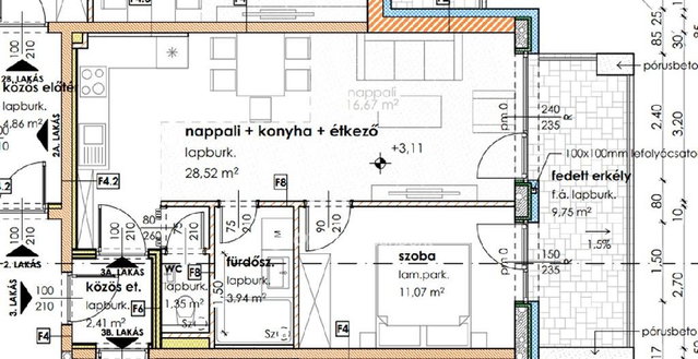 Eladó téglalakás, Szegeden 68.7 M Ft, 2 szobás