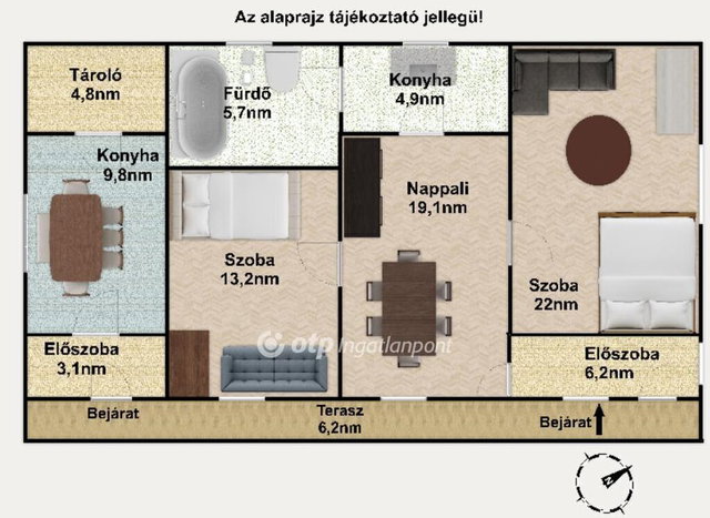 Eladó családi ház, Tápiószecsőn 47 M Ft, 3 szobás