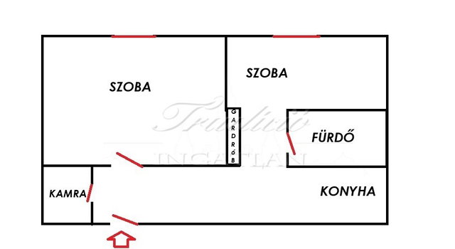 Eladó téglalakás, Győrött 44 M Ft, 2 szobás