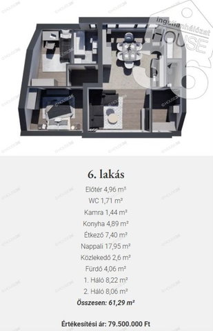 Eladó téglalakás, Kecskeméten 79.5 M Ft, 3 szobás
