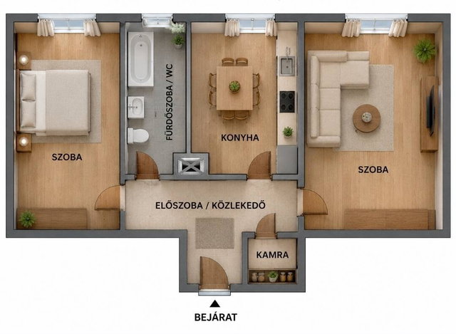 Eladó téglalakás, Egerben 37.5 M Ft, 1+1 szobás