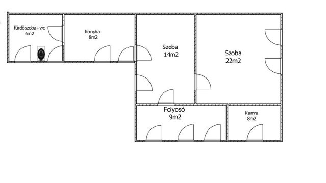Eladó családi ház, Kaszaperen 4.8 M Ft, 2 szobás