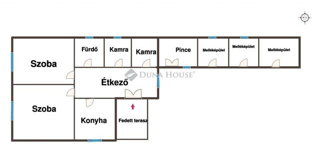 Eladó családi ház, Pálmonostorán 22 M Ft, 2 szobás