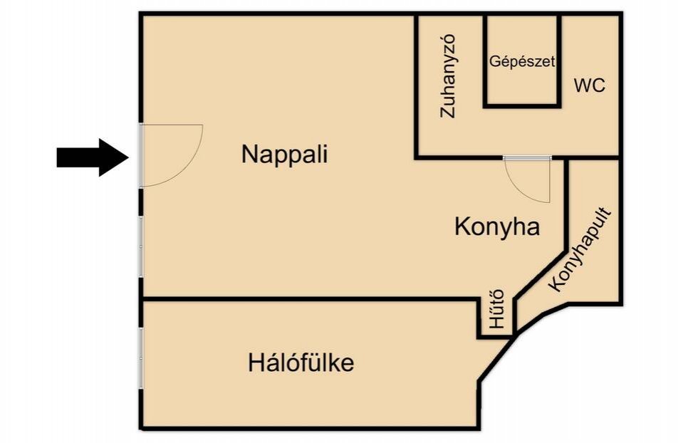 1 bed · 36m² · 160.000 ft