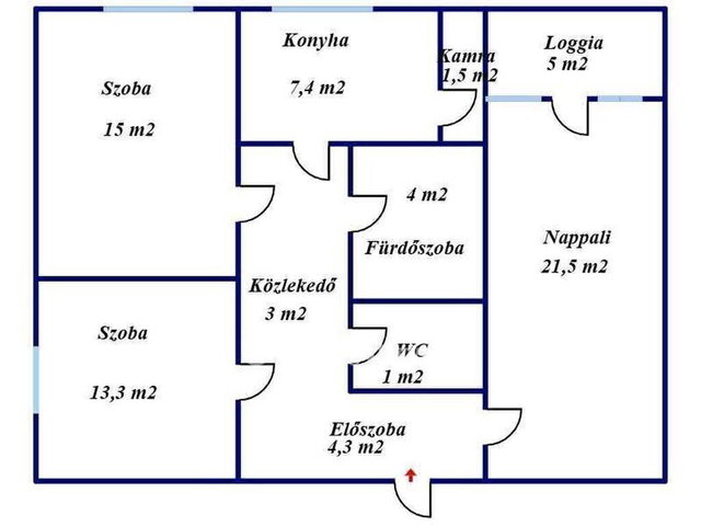 Eladó téglalakás, Nyíregyházán 46.5 M Ft, 3 szobás