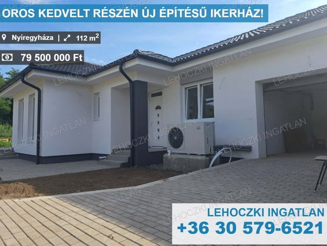 Eladó ikerház, Nyíregyházán 79.5 M Ft, 4 szobás
