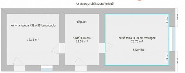 Eladó családi ház, Kishartyánon 4.8 M Ft, 2 szobás