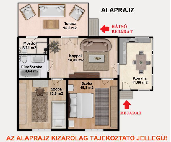 Eladó családi ház, Szigethalmon 67.99 M Ft, 3 szobás