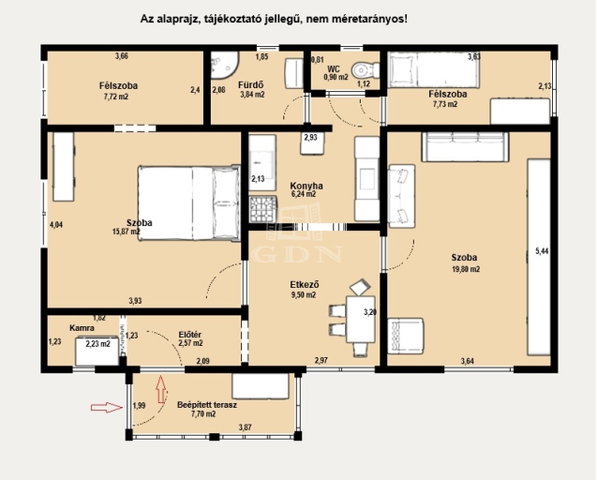 Kiadó családi ház, albérlet, Pécelen 290 E Ft / hó, 2+2 szobás