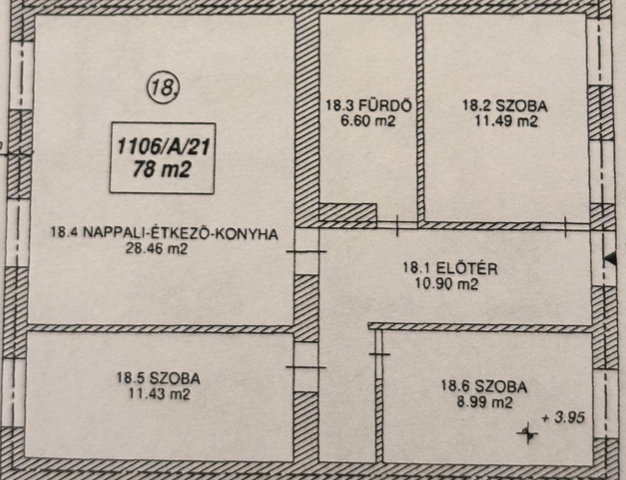 Eladó téglalakás, Szolnokon 89.7 M Ft, 1+3 szobás