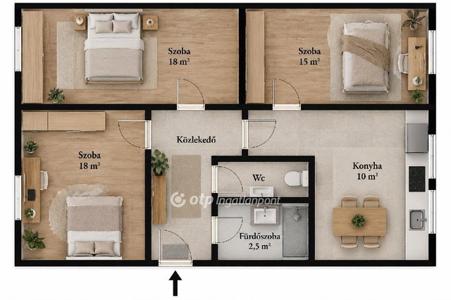 Eladó panellakás, Debrecenben 73.9 M Ft, 3 szobás