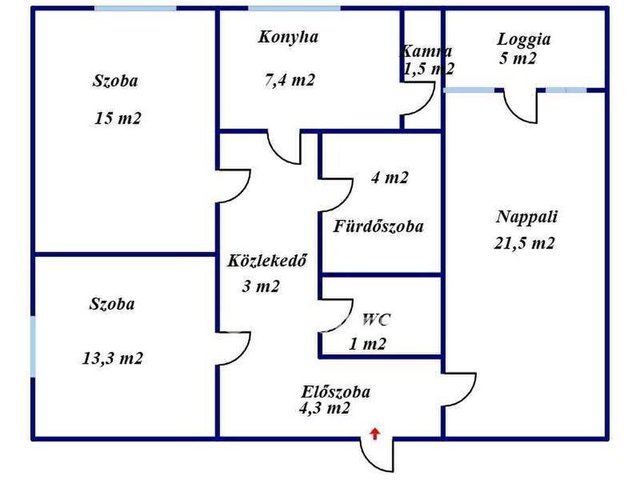 Eladó téglalakás, Nyíregyházán 45.5 M Ft, 3 szobás
