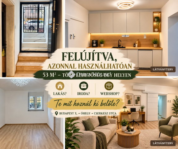 Eladó téglalakás, Budapesten, X. kerületben, Cserkesz utcában