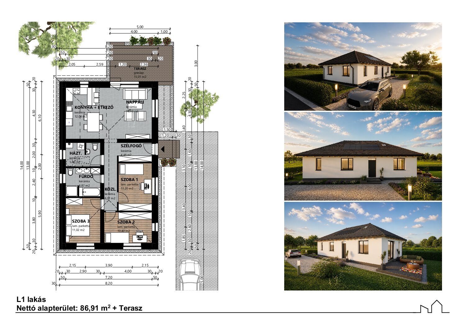Családi ház · 3 hálószoba · 87 m² · 48.720.000 Ft