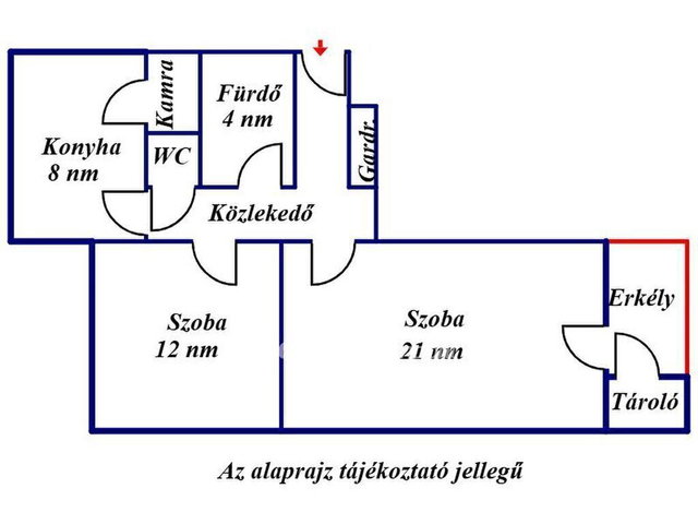 Eladó téglalakás, Szolnokon 36.9 M Ft, 2 szobás