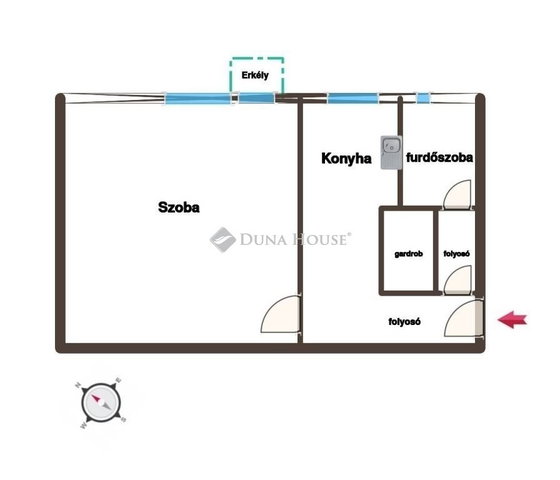 Eladó téglalakás, Kecskeméten 35 M Ft, 1 szobás