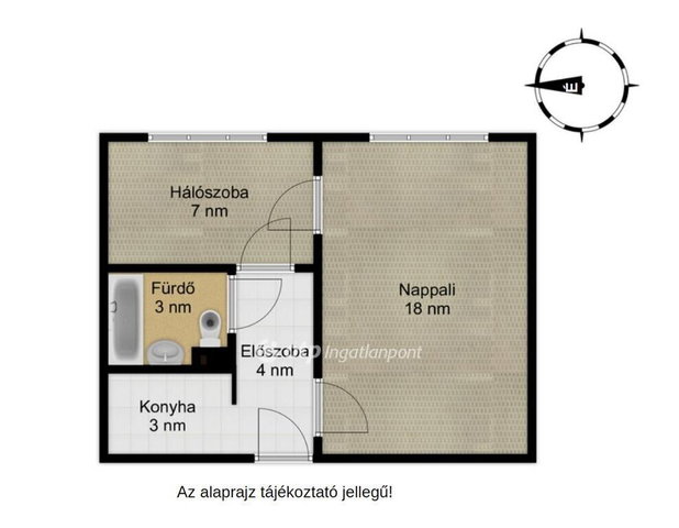 Eladó panellakás, Nyíregyházán 34 M Ft, 1+1 szobás