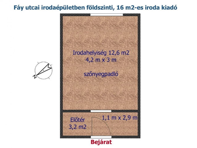 Kiadó iroda, Budapesten, XIII. kerületben 67 E Ft / hó