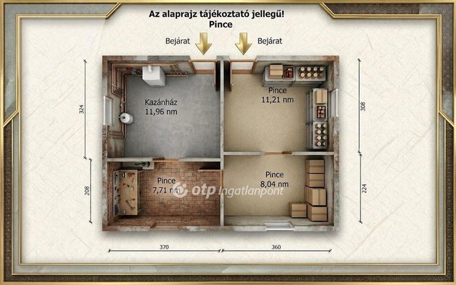 Eladó családi ház, Téten 17.9 M Ft, 2 szobás
