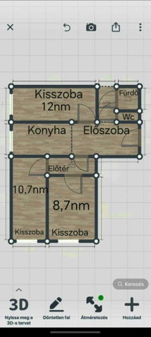 Eladó panellakás, Veszprémben 45.9 M Ft, 1+2 szobás