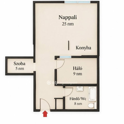 Eladó téglalakás, Budapesten, IX. kerületben 74.9 M Ft, 1 szobás