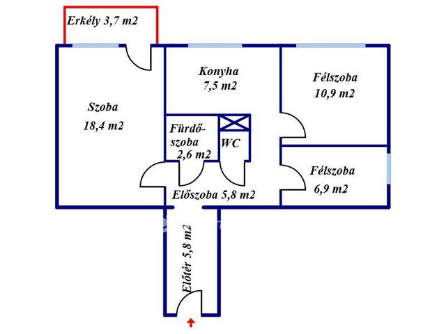 Eladó panellakás, Miskolcon 33.7 M Ft, 1+2 szobás