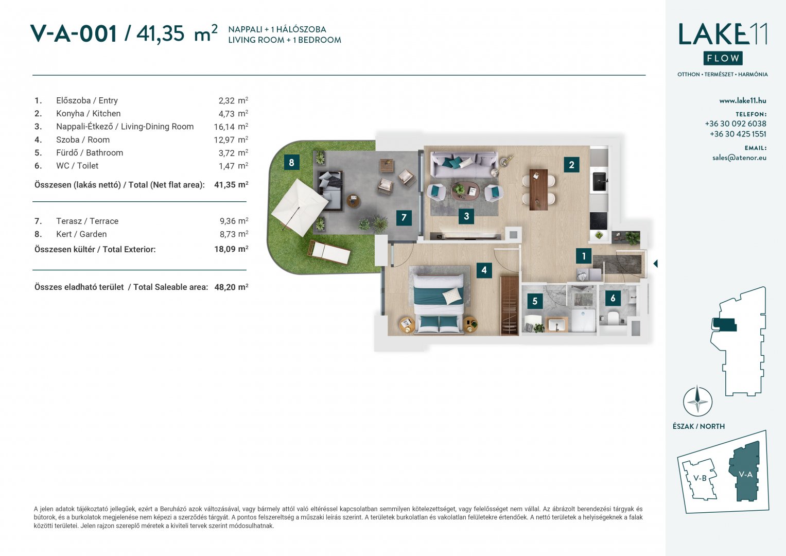 2 bed · 41m² · 88.990.000 ft