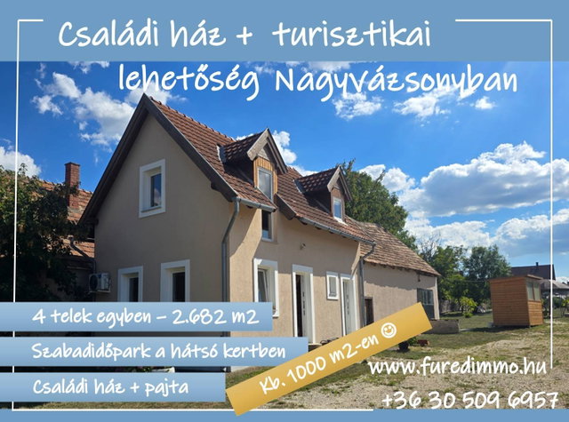 Eladó családi ház, Nagyvázsonyon 85 M Ft, 3 szobás