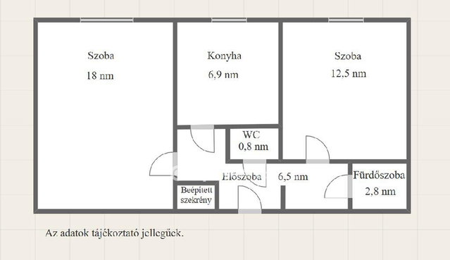 Eladó panellakás, Komlón 19.5 M Ft, 2 szobás