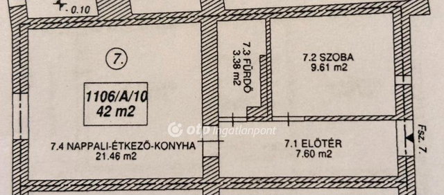 Eladó téglalakás, Szolnokon 50.4 M Ft, 1+1 szobás