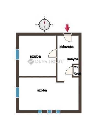 Eladó téglalakás, Pécsett 34.2 M Ft, 2 szobás