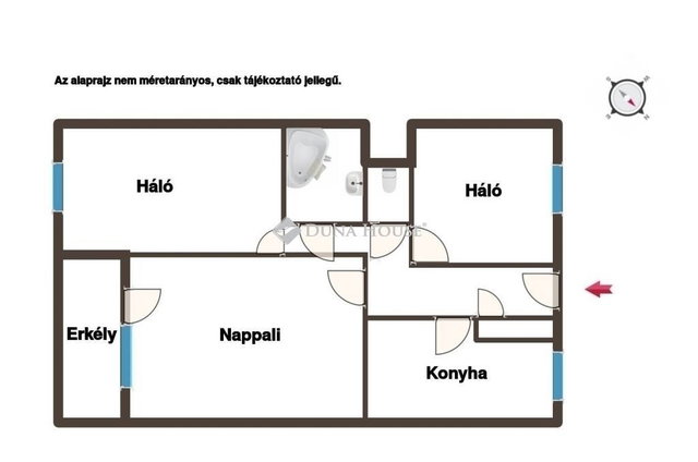 Eladó téglalakás, Budapesten, IV. kerületben 68 M Ft, 3 szobás