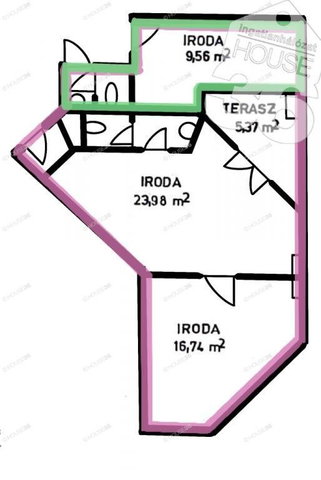 Eladó iroda, Kecskeméten 40 M Ft, 3 szobás / költözzbe.hu
