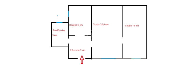 Eladó téglalakás, Budapesten, VI. kerületben 69.9 M Ft, 2 szobás