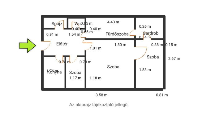 Eladó téglalakás, Cegléden 48.9 M Ft, 2+1 szobás