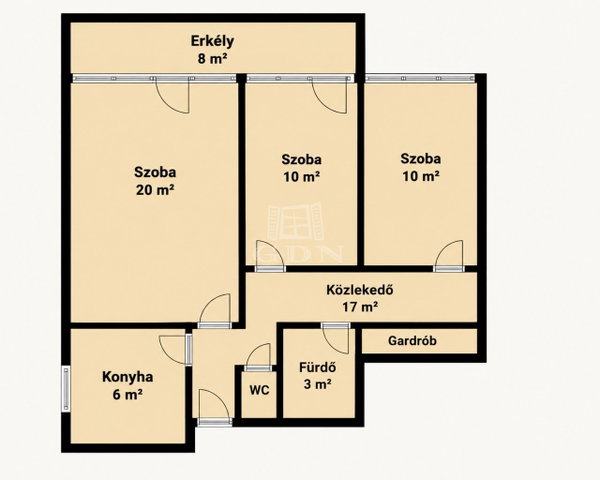 Eladó téglalakás, Budapesten, XX. kerületben 63 M Ft, 1+2 szobás