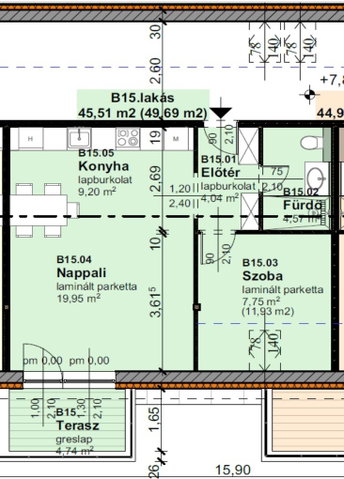Eladó téglalakás, Szombathelyen 38.9 M Ft, 2 szobás