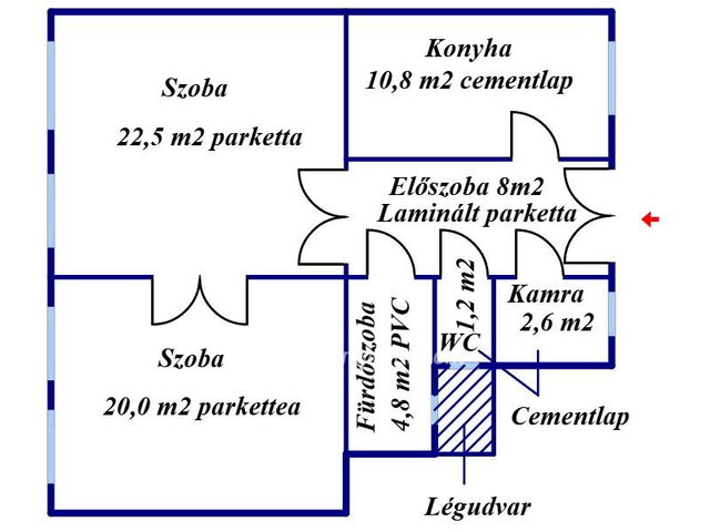 Eladó téglalakás, Miskolcon 34.9 M Ft, 2 szobás