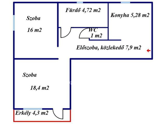 Eladó téglalakás, Sajószentpéteren 25.9 M Ft, 2 szobás