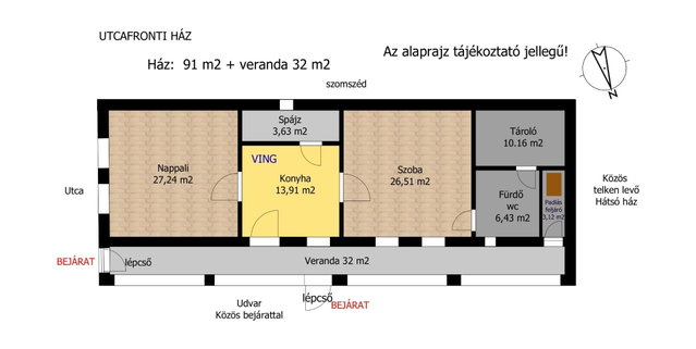 Eladó téglalakás, Győrött 56.9 M Ft, 2 szobás